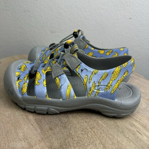 KEEN Sunport Youth Size 4 Blue Yellow Fish Waterproof Outdoor Sandals US 4 37 EU - Picture 3 of 7